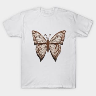 Butterfly Brown Shadow Silhouette Anime Style Collection No. 310 T-Shirt